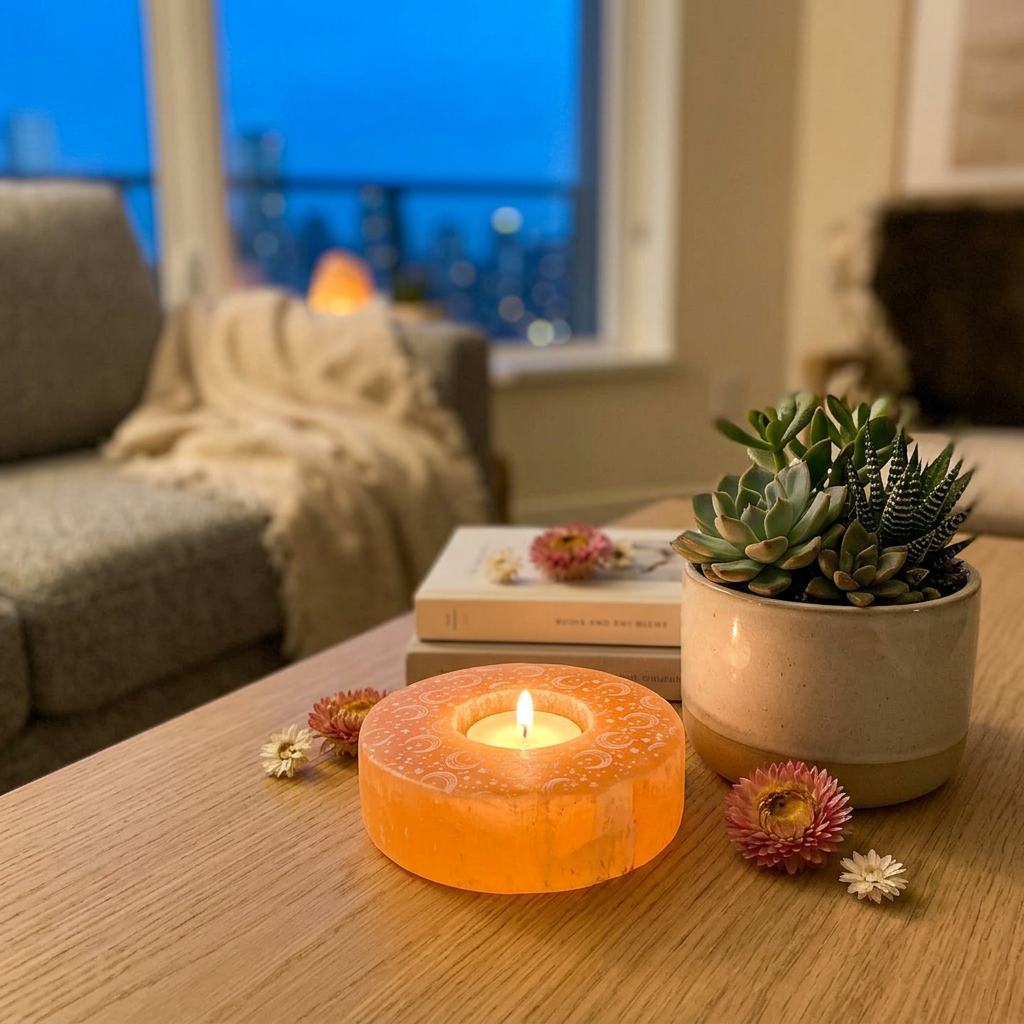 Quand le quotidien s’accélère, accorde-toi une pause. Découvre comment créer un coin zen chez toi avec une lumière douce, des rituels simples et la beauté naturelle de la sélénite. Une invitation à ralentir, sans pression ni promesse miracle